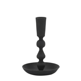 Chic Antique Kovový svícen Antique Black 14,5 cm, černá barva, kov