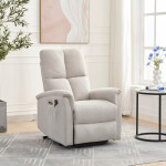 Polohovací křeslo, elektrické zabudované ovládání, béžová, látka, TV-929 CRM2