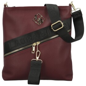 Stylová dámská koženková crossbody kabelka LB Alysia, vínová