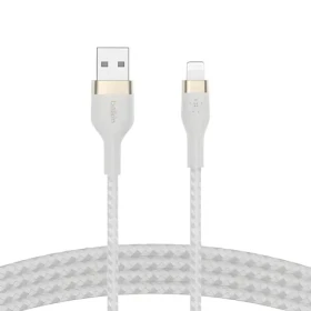 Belkin Flex CAA010bt2MWH bílá / Kabel USB-A na Lightning / 2 m / MFi (CAA010BT2MWH)