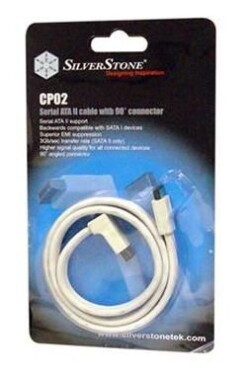SILVERSTONE SST-CP02 / kabel Serial ATA II / konektor 90 stupňů / 50cm (SST-CP02)