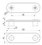 Tulip Nábytková uchytka Cute 96mm modrá (405138)