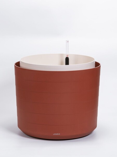 Samozavlažovací velkoobjemová nádoba Berberis 46 - terakota/slonová kost