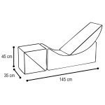 PLUSH NEST PLUSH NEST Dětská polohovatelná lenoška Prémiový béžový manšestr 145 × 35 × 45 cm