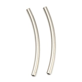Zaoblená trubička z nerezové oceli - platinová - 30 x 2 mm - 1 ks