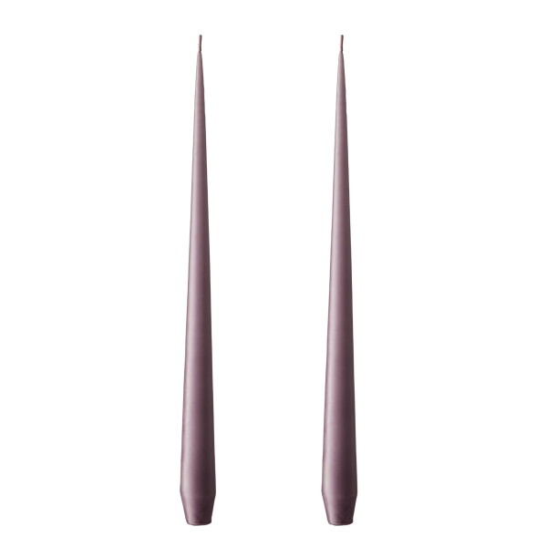 Ester & erik Svíčka Taper 32 cm – 42 Muted Mauve – set 2 ks, fialová barva, vosk