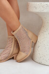 Dámské Síťované Boty Na Podpatku Béžové Lithyia 40