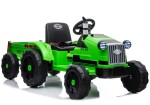 Mamido Dětský elektrický traktor s vlečkou T1 zelený