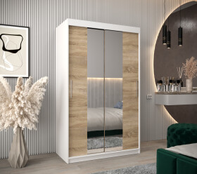 Šatní skříň Abi T1 Barva korpusu: Bílá, Rozměry: 120 cm, Dveře: Dub sonoma