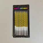 Cake star Dortové svíčky spirálové zlaté 10ks