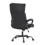 Kancelářské křeslo, černá ekokůže, taštičkové pružiny, kovový kříž, kolečka na tvrdé podlahy