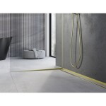 MEXEN - Line-B spádová lišta pro sklo 120 cm levá, zlato szczotka 185504120L
