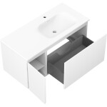 MEXEN/S - Orio koupelnová skříňka 100 cm s umyvadlem Vela pravá, 1S, 1D, bílá mat 91A13-10047-3-BBFF01-W23P01