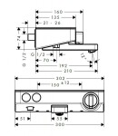 HANSGROHE - ShowerTablet Select Termostatická vanová baterie 300, bílá/chrom 13151400