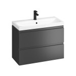 CERSANIT - Sada B886 MODUO SLIM 80 antracit, montáž (skříňka FSC MIX70% SGSCH-COC-007574 + umyvadlo) VIR S801-476
