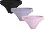 Dámské kalhotky 3Pack UW0UW05018 0V9 černé/fialové/sv. růžové Tommy Hilfiger
