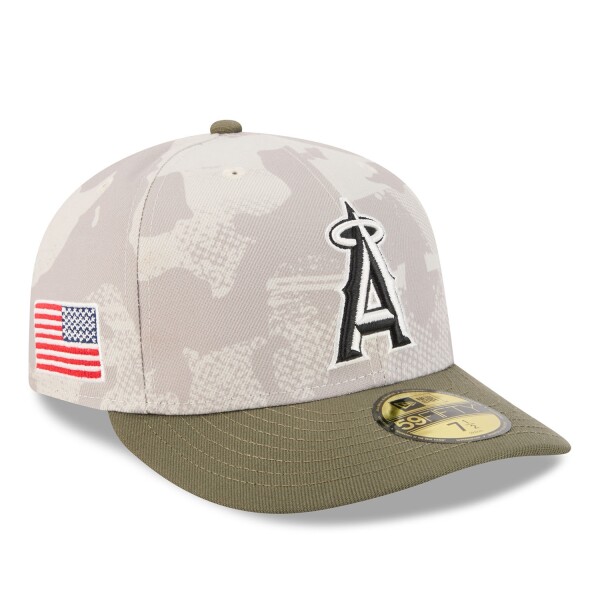 New Era Pánská kšiltovka Los Angeles Angels MLB 2025 Authentic Armed Forces Pre-Curved 59FIFTY Fitted Velikost: 7 1/4