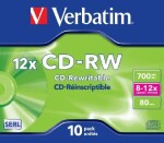 10ks CD-RW 700MB Verbatim 8-12× High Speed / JewelCase (710213)