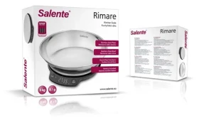 Salente Rimare černá/nerez / Kuchyňská váha / nerez mísa / 5 kg / rozlišení 0,1 g (RIMAREBK)
