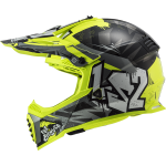 LS2 Motokrosová helmaLS2 MX437 FAST EVO CRUSHER BLACK H-V YELLOW Velikost.: