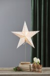 Eglo 410297 - STAR TRADING Stolní lampa Kombi Shade/Star Leo, šedá barva, bílá barva, přírodní barva, dřevo, kov, plast