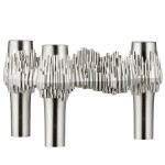 Stoff Nagel Designový svícen STOFF Nagel Quist Brushed Chrome, stříbrná barva, kov