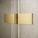 REA/S - Sprchové dveře Atlas 100 Brush Gold vlevo KPL-K4674