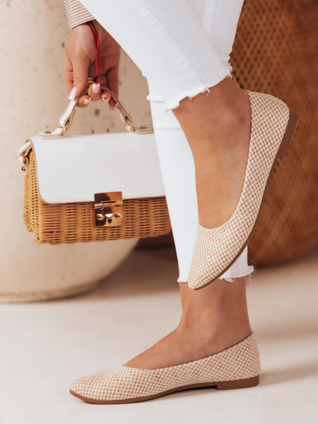 Dámské semišové baleríny s plochým podpatkem GLAMINO white FashionStreet ZY0764 36