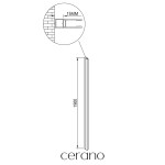 CERANO - Rozšiřovací profil pro boční stěnu - Marino - černá matná 15 mm CER-164438