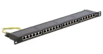 Delock 19" Patch panel / Patch panel / 24 portů / Cat.6 / stíněný / 0,5U / černá (43316)