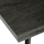 Stůl jídelní, 160x90x75 cm, MDF deska, dekor šedý dub, kov, černý lak