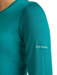 Dámské merino triko s dlouhým rukávem ICEBREAKER Wmns 200 Oasis LS Crewe Sunrise Summit, Tidal Teal velikost: XL