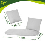 Polštáře na závěsné křeslo, čapí hnízdo pro 2 osoby Šedá