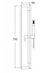 STEINBERG - 100 Set sprchové hlavice, tyče a hadice, chrom 100 1605