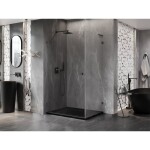 MEXEN/S - Lunar-B L sprchový kout dveře křídlové levá 75 x 70, transparent, grafit metal 832L-075-070-95-00-L