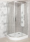 Sprchový kout 80 x 100 cm Kerra Solid RA 80x100 CHR, levý, s vaničkou 5907548124562