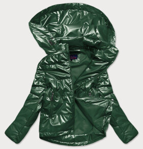 Zelená dámská lesklá bunda oversize model 16149496 Zelená 6&8 Fashion