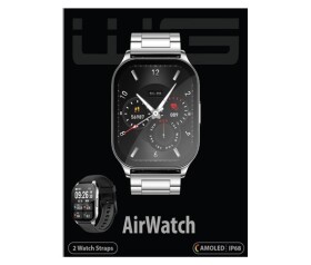 WG - Chytré hodinky WG AirFlexOne, pánské, 2x řemínek, stříbrná EDF_819018