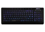 AMEI AM-K3001B černá / Drátová klávesnice / CZ layout / USB / Modré podsvícení / Multimediální klávesy (AMEI AM-K3001B)