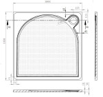 GELCO - Sprchová vanička LARCA PL001 1000x1000 profilovaná PL001