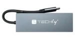Techly IUSB32C-HUB4HPD šedá / USB-C hub / USB 3.2 Gen 2 / HDMI / 2x USB-A / kovové tělo (IUSB32C-HUB4HPD)