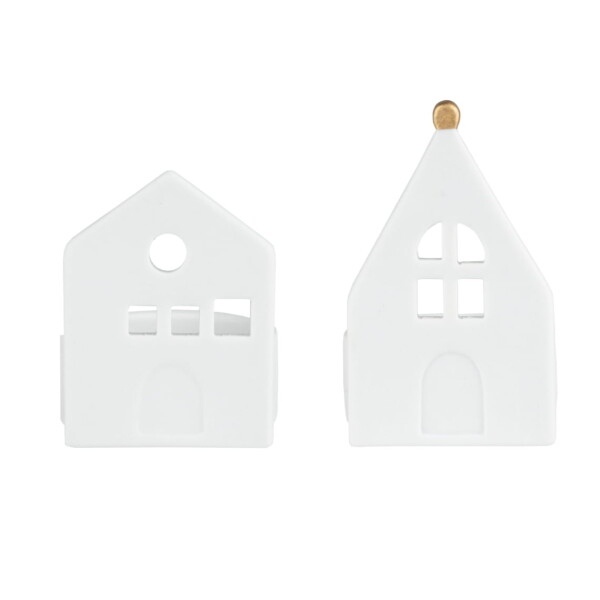 Räder Porcelánový svícen Dream House – set 2 ks, bílá barva, porcelán