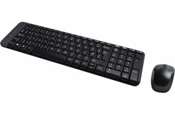 Logitech Wireless Desktop MK220 / bezdrátová klávesnice + myš / USB / Černá / US/Int (920-003161)