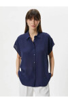 Koton Women's Shirt Navy Blue