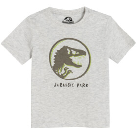 Tričko s krátkým rukávem Jurský park- šedé - 68 GREY MELANGE