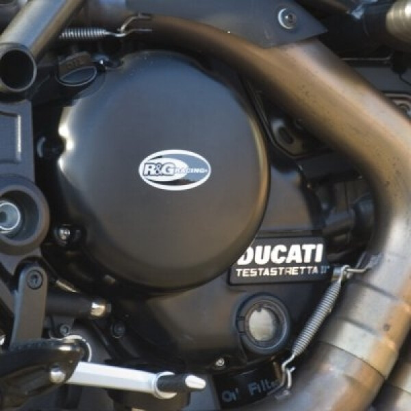 Kryty motoru RG Racing pro motocykly Ducati Diavel (spojka+vodní čerpadlo), černé (pár)