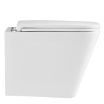 Erga Mery, závěsná WC mísa Rimless Tornado Flush 490x340x350 mm + toaletní sedátko s pomalým zavíráním, bílá, ERG-MERY-CE-94-001