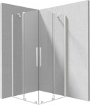 DEANTE - Sprchový kout Prizma bílá, čtvercová, 90x90 cm KPNAP09P09