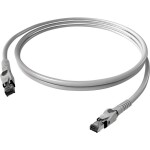 Easylan CP1OAMSMS0005 RJ45 síťové kabely, propojovací kabely CAT 6A S/FTP 0.50 m šedá dvoužilový stíněný, bez halogenů, samozhášecí 1 ks