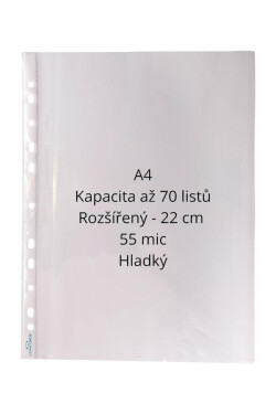 Prospektový obal CONCORDE A4, 55 mic., rozšířený, hladký, sada 100ks